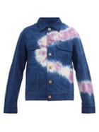 Matchesfashion.com The Elder Statesman - Whirlwind Tie-dyed Denim Jacket - Mens - Navy Multi