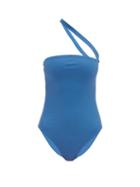 Matchesfashion.com Jade Swim - Halo One-shoulder Cutout Swimsuit - Womens - Blue
