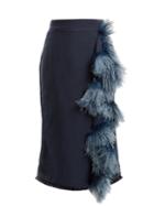 Johanna Ortiz High-rise Feather-embellished Midi Skirt