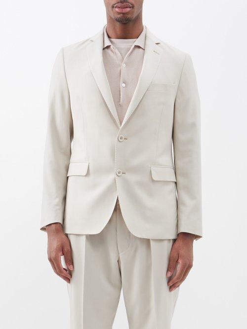 Officine Gnrale - Wool-twill Suit Jacket - Mens - Cream