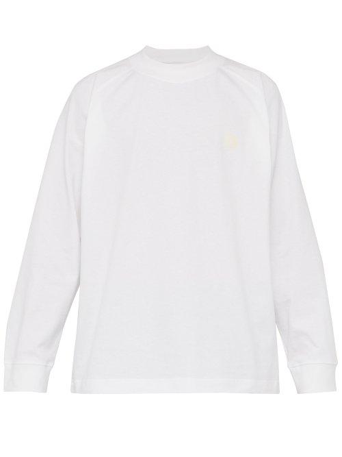 Matchesfashion.com Acne Studios - Rubberised Logo Badge Cotton Jersey Sweater - Mens - White
