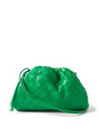 Bottega Veneta - Pouch Small Intrecciato-leather Cross-body Bag - Womens - Green