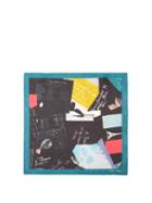 Matchesfashion.com Paul Smith - Letter Collage-print Cotton Pocket Square - Mens - Multi