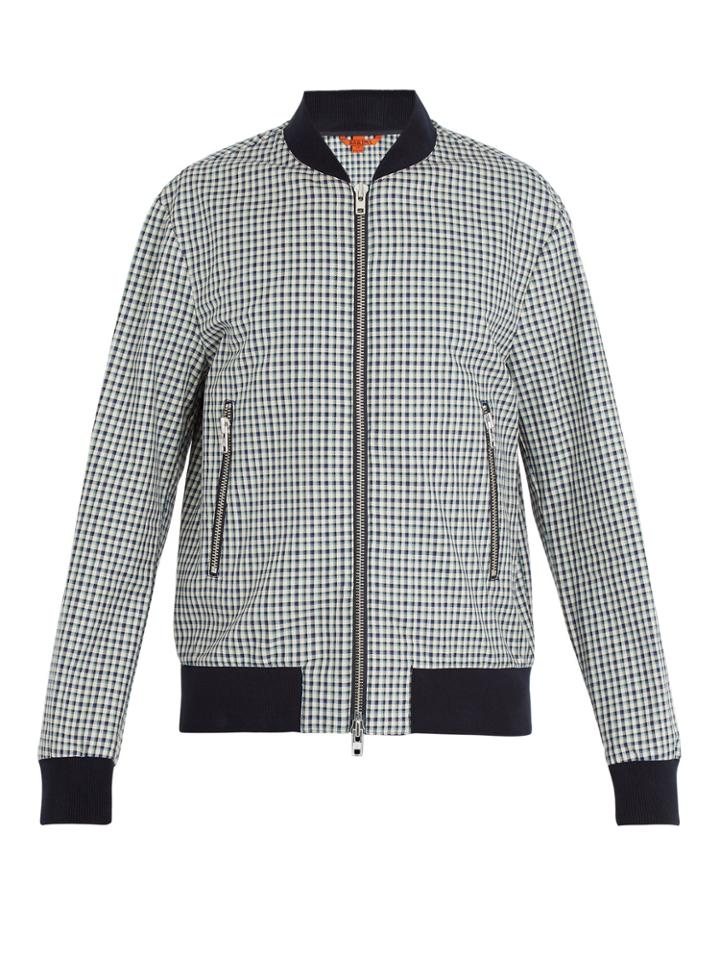 Barena Venezia Checked Cotton Bomber Jacket