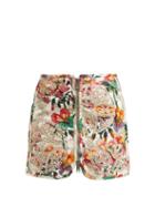 Matchesfashion.com Isabel Marant - Rilzen Hawaiian Print Cotton Mini Skirt - Womens - Ivory Multi