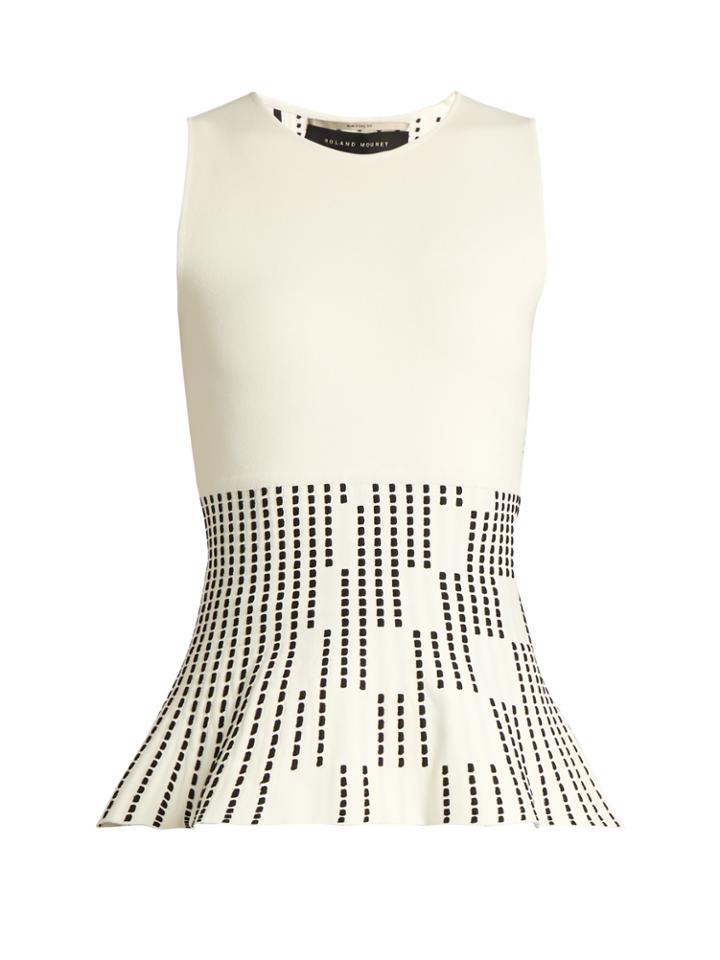 Roland Mouret Crome Sleeveless Peplum-hem Top