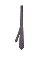 Matchesfashion.com Bottega Veneta - Intrecciato Print Silk Tie - Mens - Navy