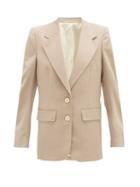 Matchesfashion.com Lemaire - Single-breasted Twill Suit Jacket - Womens - Beige