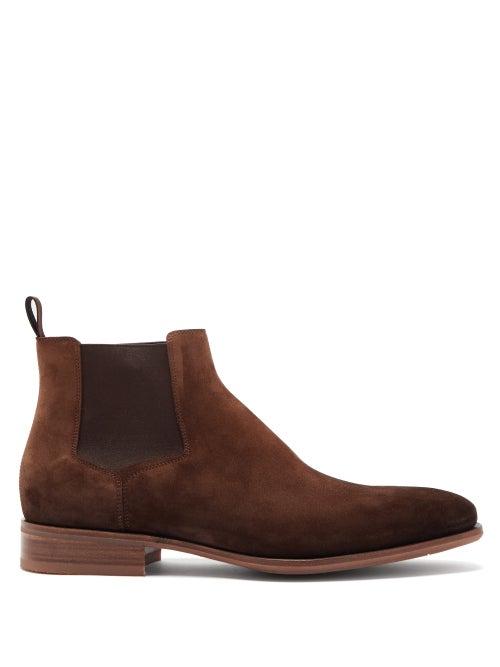 Matchesfashion.com Santoni - Suede Chelsea Boots - Mens - Brown