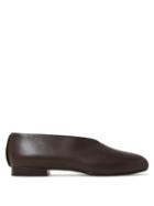 Matchesfashion.com Lemaire - High-cut Leather Flats - Womens - Dark Brown