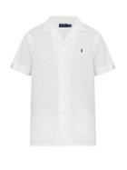 Matchesfashion.com Polo Ralph Lauren - Logo Embroidered Linen Blend Shirt - Mens - White