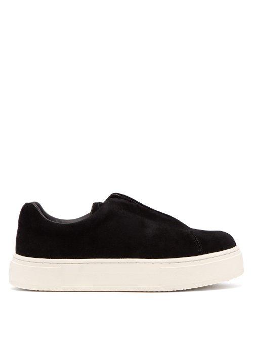 Matchesfashion.com Eytys - Doja Slip On Suede Trainers - Womens - Black