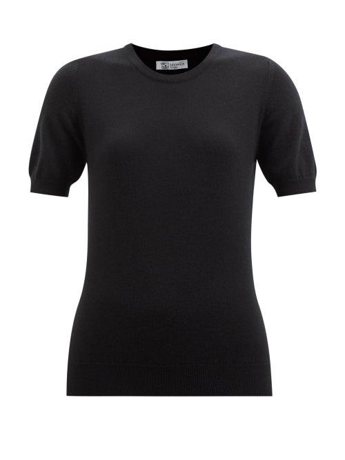 Johnstons Of Elgin - Round-neck Cashmere T-shirt - Womens - Black
