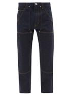 Matchesfashion.com Helmut Lang - Panelled Tapered-leg Jeans - Mens - Blue