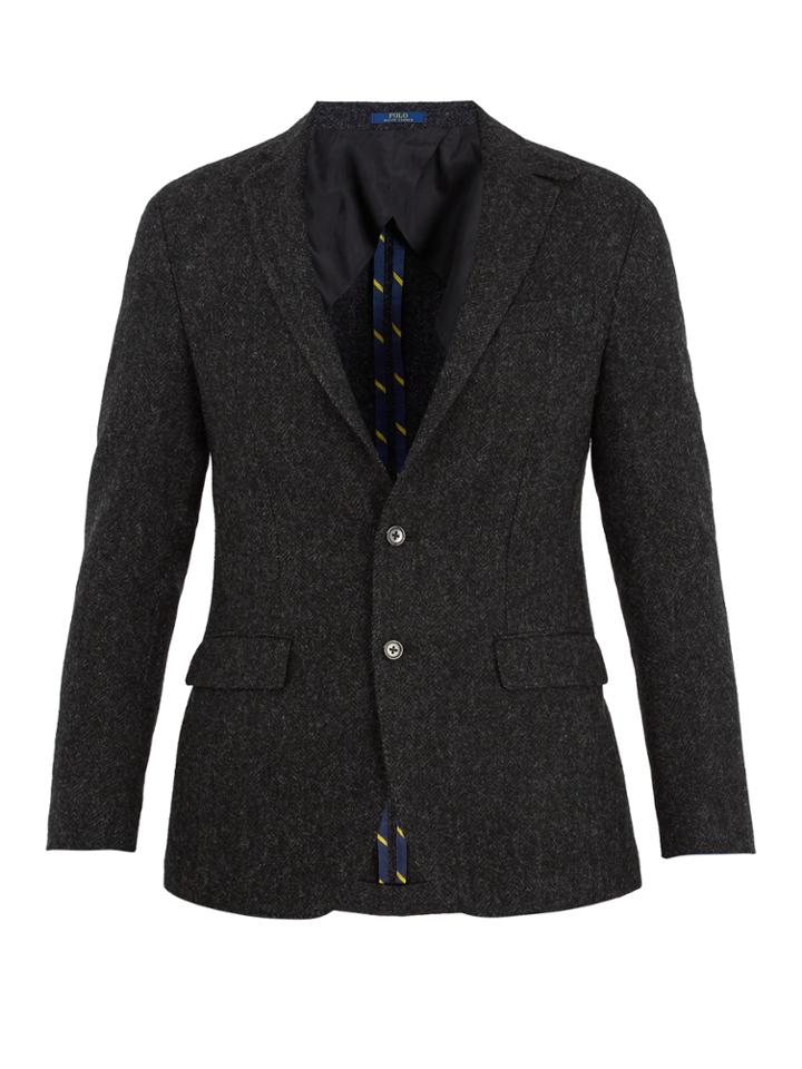 Polo Ralph Lauren Single-breasted Herringbone Wool Blazer