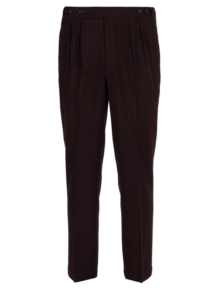 Massimo Alba Micro-houndstooth Wool Trousers