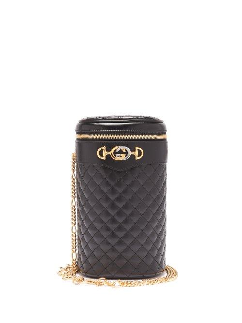 Matchesfashion.com Gucci - Trapuntata Quilted Leather Belt Bag - Womens - Black