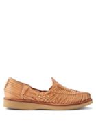 Yuketen - Alejandro Woven-leather Loafer Sandals - Mens - Beige