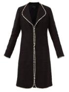 Matchesfashion.com Giambattista Valli - Embellished Glittered Cotton-blend Boucle Overcoat - Womens - Black