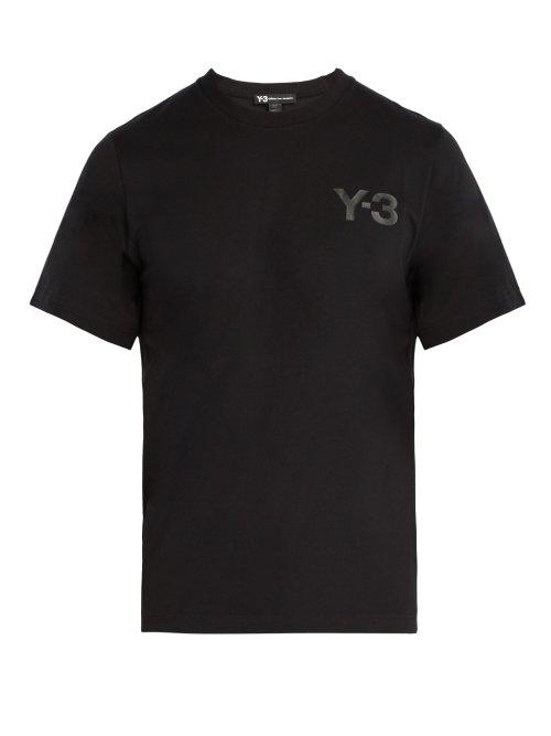 Matchesfashion.com Y-3 - Logo Print Cotton T Shirt - Mens - Black