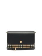 Burberry - Hampshire Coated-canvas And Leather Cross-body Bag - Womens - Black Beige
