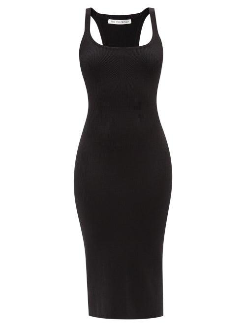 Live The Process - Dormer Racerback Ribbed Midi Dress - Womens - Black