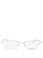 Matchesfashion.com Balenciaga - Slim Cat-eye Metal Glasses - Womens - Gold