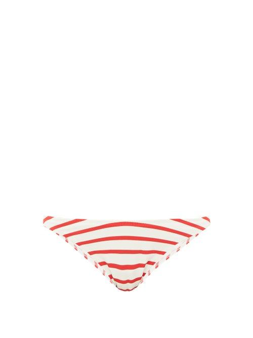 Matchesfashion.com Solid & Striped - The Vanessa Striped Bikini Briefs - Womens - Red Stripe