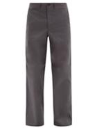 Matchesfashion.com The Row - Chad Cotton-twill Trousers - Mens - Grey