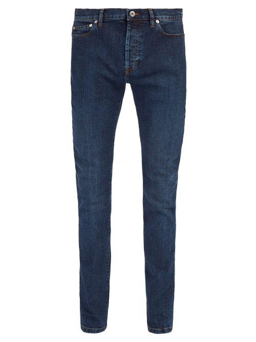 Matchesfashion.com Valentino - Mid Rise Skinny Fit Jeans - Mens - Navy