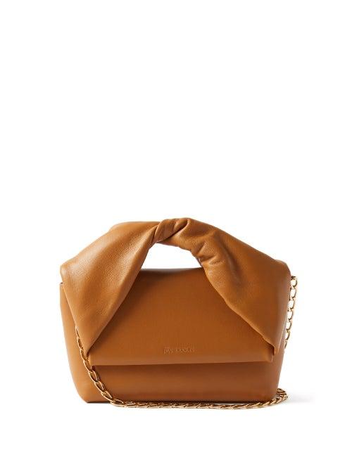 Jw Anderson - Twister Leather Shoulder Bag - Womens - Tan