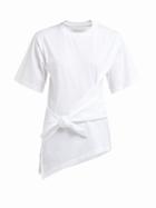 Matchesfashion.com Marques'almeida - Knot Detail Cotton Jersey T Shirt - Womens - White