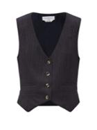 Matchesfashion.com Gabriela Hearst - Zelos Pinstriped Wool-blend Waistcoat - Womens - Navy White