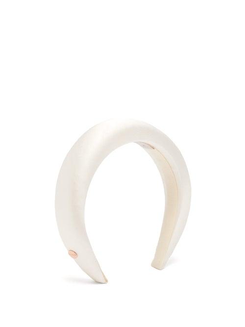 Matchesfashion.com Flapper - Odette Silk-satin Headband - Womens - White