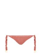 Matchesfashion.com She Made Me - Laharia Tie Side Crochet Bikini Briefs - Womens - Light Pink