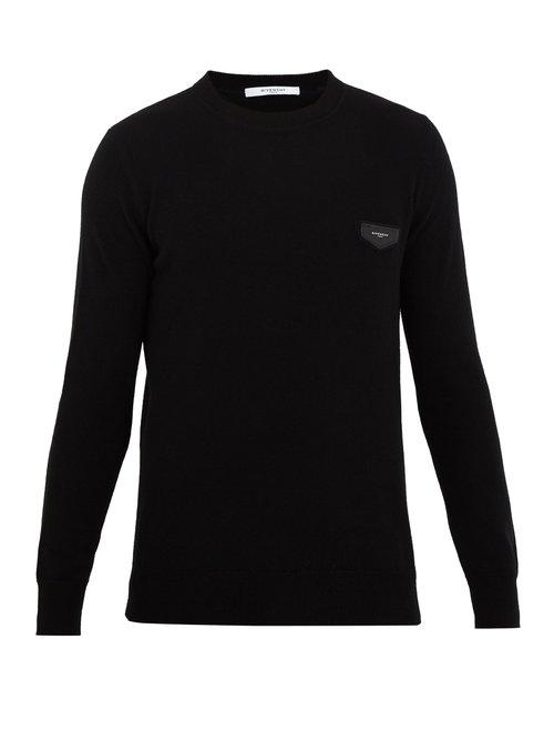 Matchesfashion.com Givenchy - Logo Patch Cashmere Sweater - Mens - Black