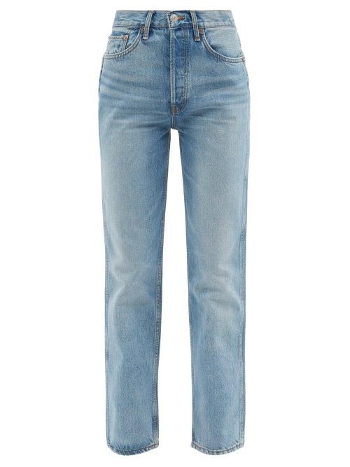 Re/done - 90s High-rise Wide-leg Jeans - Womens - Light Blue