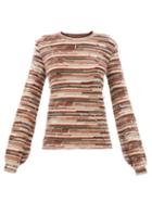 Chlo - Reversed Stripe-intarsia Cashmere-blend Sweater - Womens - Multi