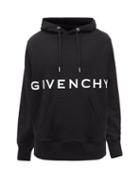 Givenchy - Logo-embroidered Cotton-jersey Hooded Sweatshirt - Mens - Black