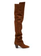 Matchesfashion.com Saint Laurent - Knee-high Suede Boots - Womens - Tan