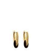 Matchesfashion.com Melissa Kaye - Ada Diamond, Enamel & 18kt Gold Earrings - Womens - Black Multi