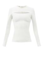Matchesfashion.com A.w.a.k.e. Mode - Cutout-front Crepe Top - Womens - Ivory