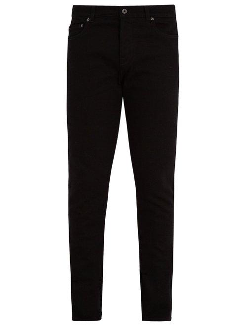 Matchesfashion.com Valentino - Skinny Stretch Cotton Twill Chino Trousers - Mens - Black