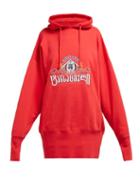 Matchesfashion.com Vetements - Secret Society Cotton Hooded Sweatshirt - Womens - Red