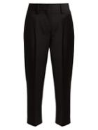 Matchesfashion.com Acne Studios - Wool And Mohair Blend Trousers - Womens - Black