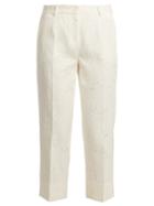 Dolce & Gabbana High-rise Floral-jacquard Trousers