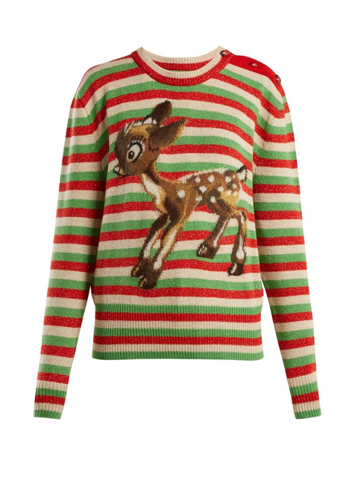 Gucci Fawn Wool And Mohair-blend Sweater