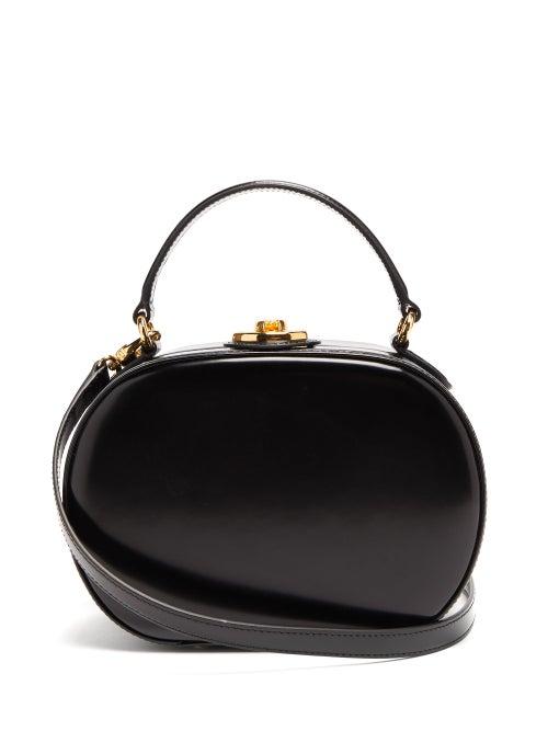Matchesfashion.com Mark Cross - Gianna Oval Smooth Leather Bag - Womens - Black