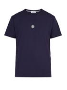 Matchesfashion.com Stone Island - Reflective Logo Cotton T Shirt - Mens - Navy
