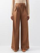 Max Mara - Flou Trousers - Womens - Brown